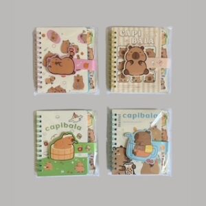Mini Caderno Capivara com Divisórias e Fecho 65 fls