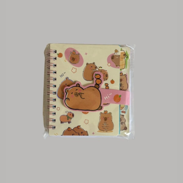 Mini Caderno Capivara com Divisórias e Fecho 65 fls - Imagem 2