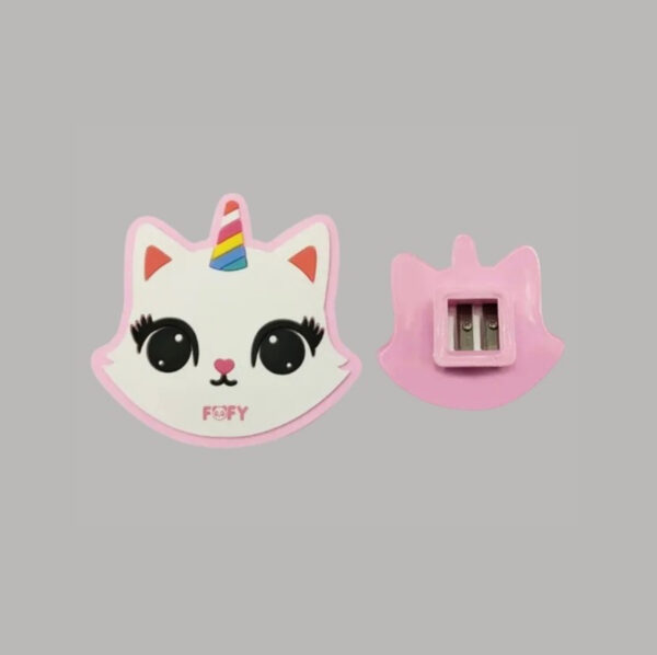 Apontador 02 Furos Gato Unicórnio FOFY
