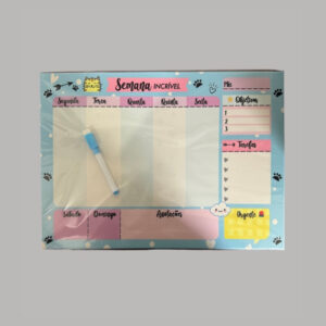 Quadro Planner 29x40cm Patinhas