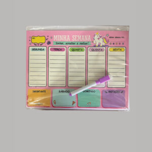 Quadro Planner 20x26cm Unicórnio