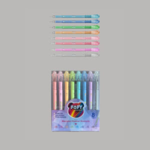 Caneta Hidrográfica Fine Liner 8 Cores Diamante FOFY