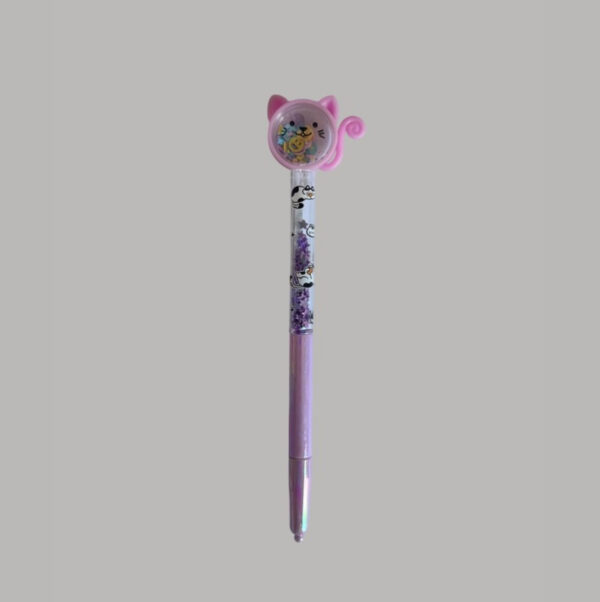 Caneta Glitter Gatinho Kawai - Imagem 3