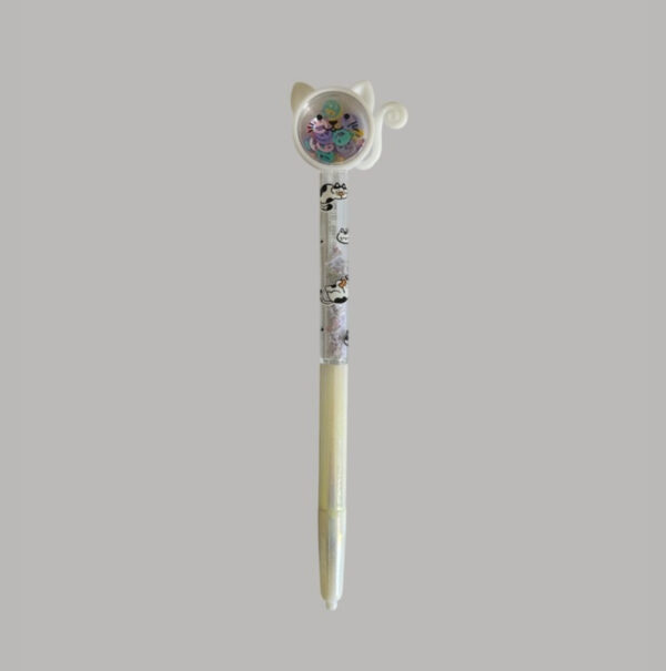 Caneta Glitter Gatinho Kawai - Imagem 5