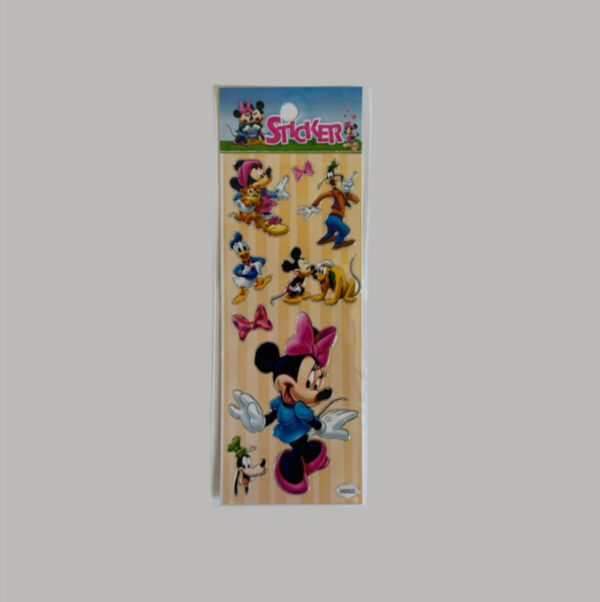 Cartela de adesivos Mickey e Minnie - Imagem 2