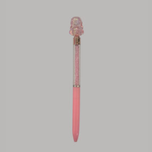 Caneta Cristal Menina Rosa com Tinta Azul