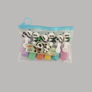 Marca Texto Urso Panda 06 Cores Tons Pastel