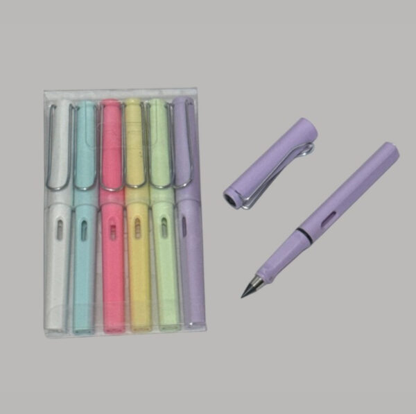 Kit 6 Lápis Infinito Durável com Borracha.