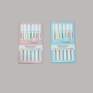 Canetinha Brush Pen Kit com 6 Cores Tons Pastel