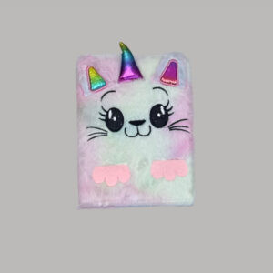 Caderno Pelúcia com Estampa de Gatinha