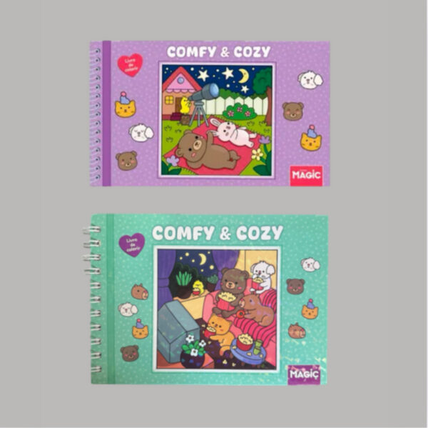 Livro para Colorir Espiral Comfy & Cozy