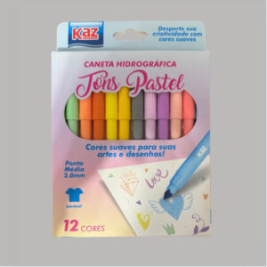 Caneta Hidrográfica Tons Pastel Kaz