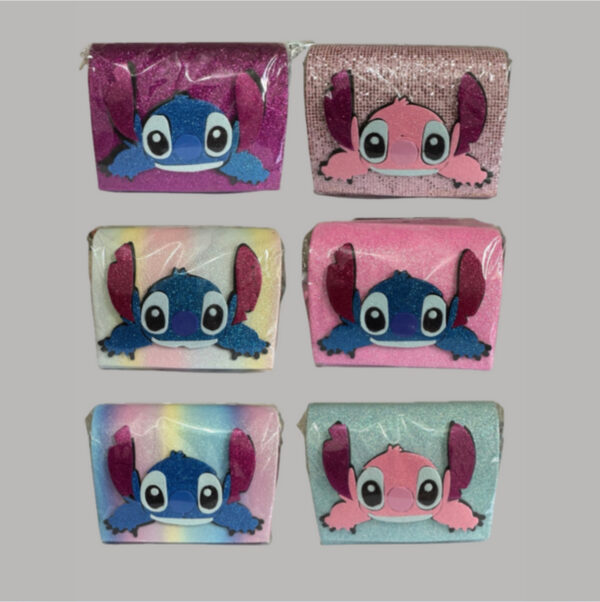 Bolsas Laterais Stitch com Glitter