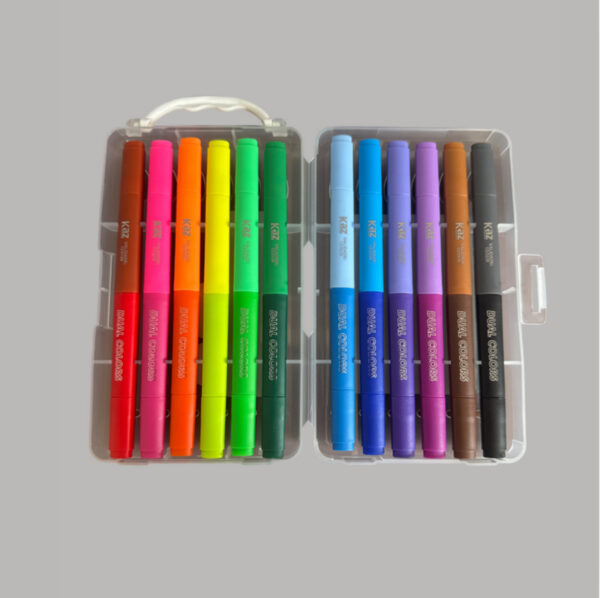 Caneta Hidrográfica 24 Cores Bicolor Com Aroma Kaz - Imagem 2