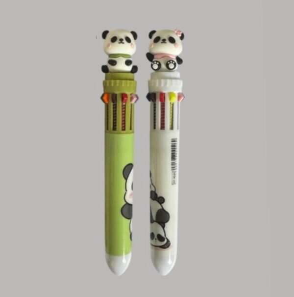 Caneta 10 Cores Panda