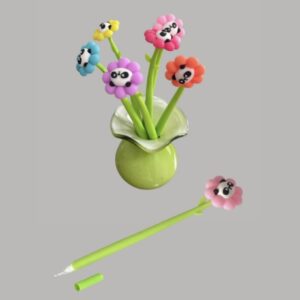 Caneta Flexível Dançante Flor Panda