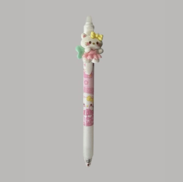 Caneta Clic Resina Hello Kitty Corpo Decorado - Imagem 2
