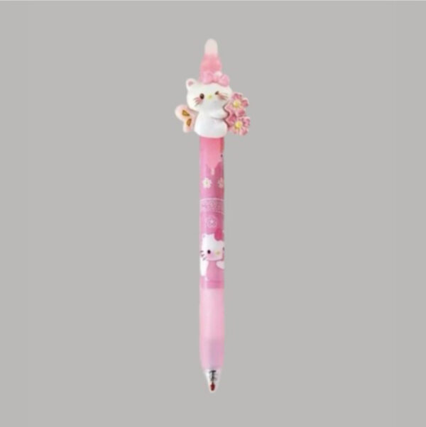 Caneta Clic Resina Hello Kitty Corpo Decorado - Imagem 4