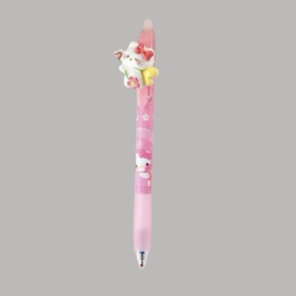 Caneta Clic Resina Hello Kitty Corpo Decorado - Imagem 5